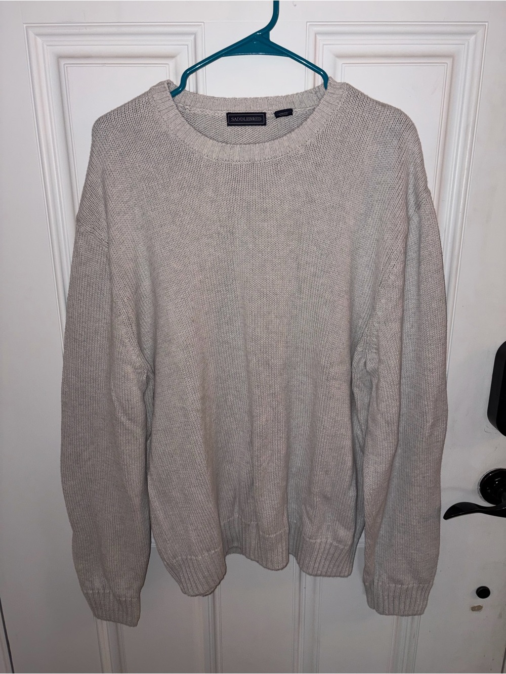 Saddlebred Men’s Crewneck Sweater in Light Beige